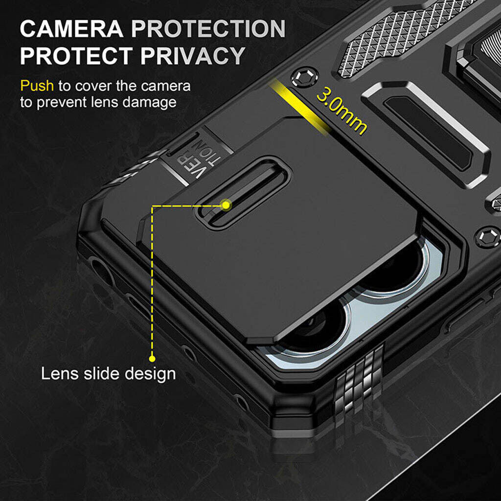 Чехол (накладка) Apple iPhone 15, Epik Camshield Army Ring, Черный - № 2 Чехол (накладка) Apple iPhone 15, Epik Camshield Army Ring, Черный - № 2