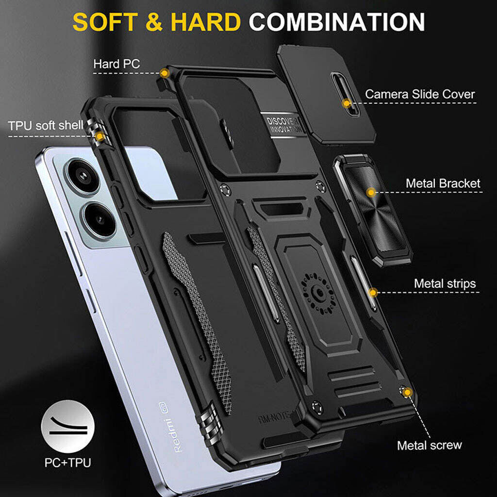 Чехол (накладка) Apple iPhone 15, Epik Camshield Army Ring, Черный - № 5 Чехол (накладка) Apple iPhone 15, Epik Camshield Army Ring, Черный - № 5