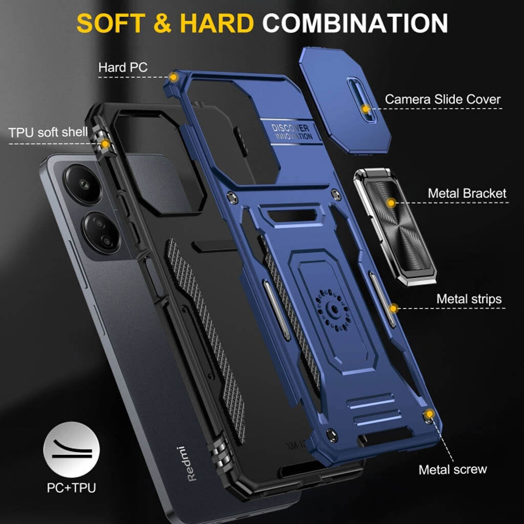 Чехол (накладка) Apple iPhone 15 Pro Max, Epik Camshield Army Ring, Navy, Синий - № 7 Чехол (накладка) Apple iPhone 15 Pro Max, Epik Camshield Army Ring, Navy, Синий - № 7
