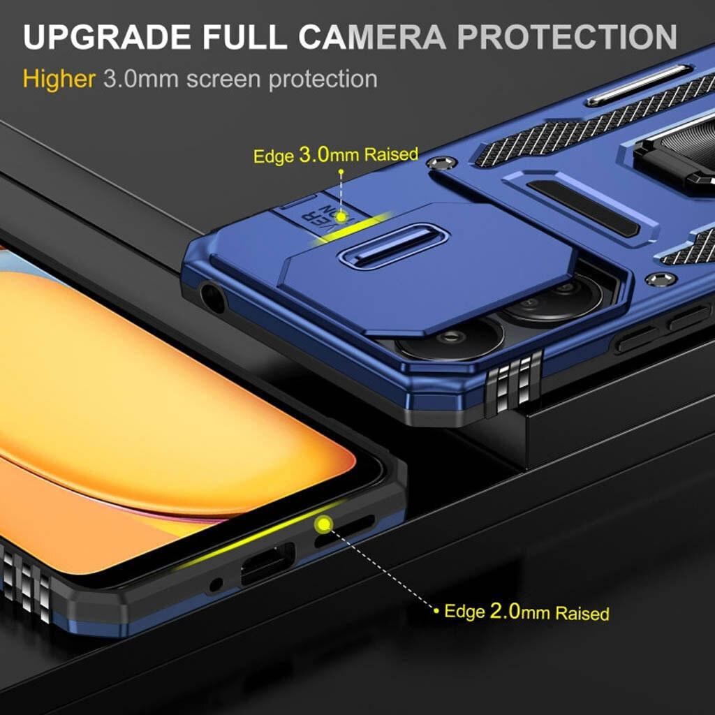 Чехол (накладка) Apple iPhone 16 Pro Max, Epik Camshield Army Ring, Navy, Синий - № 3 Чехол (накладка) Apple iPhone 16 Pro Max, Epik Camshield Army Ring, Navy, Синий - № 3