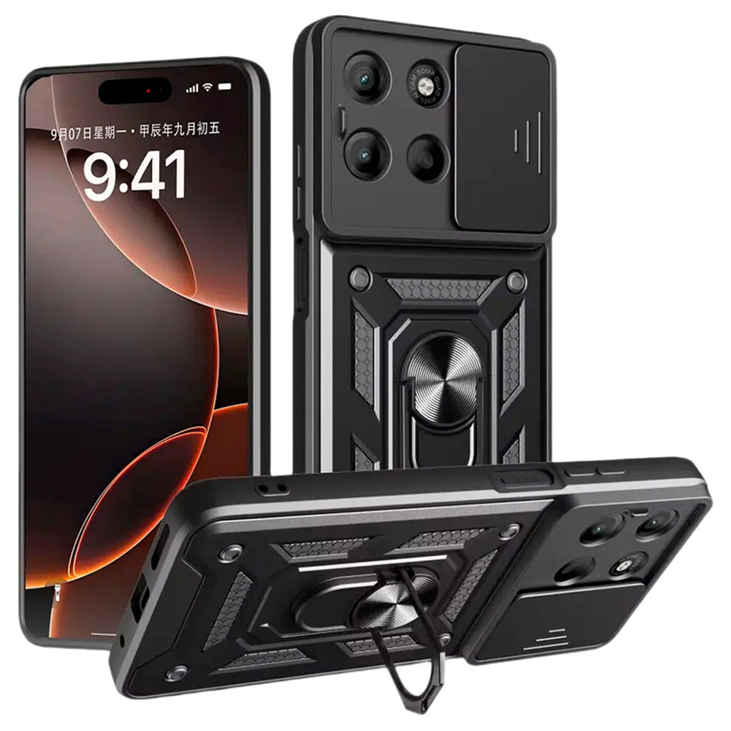 Чехол (накладка) Motorola Moto G57 Power / Moto G67 Power, Armor Guard Shield, Черный - № 1 Чехол (накладка) Motorola Moto G57 Power / Moto G67 Power, Armor Guard Shield, Черный - № 1