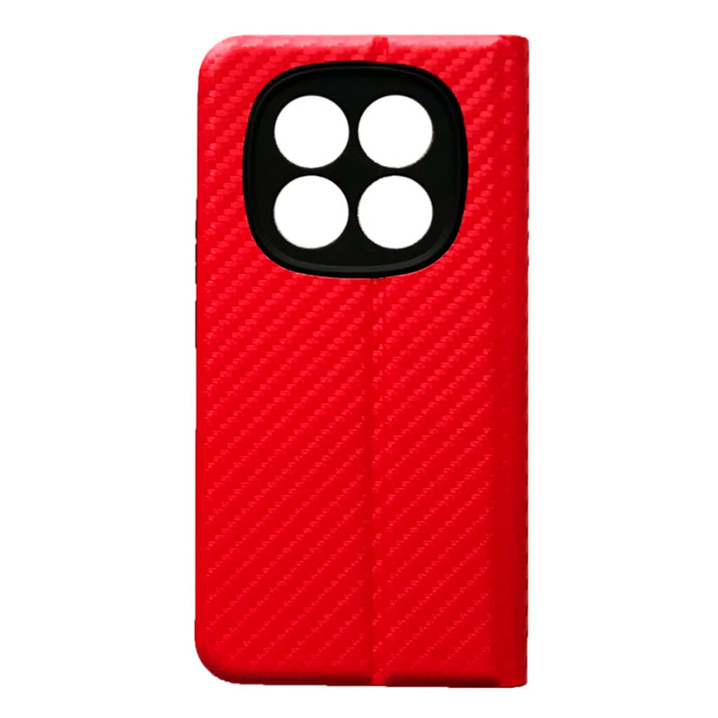 Чехол (книжка) Xiaomi Redmi Note 15 Pro, Carbon Case, Красный - № 2 Чехол (книжка) Xiaomi Redmi Note 15 Pro, Carbon Case, Красный - № 2