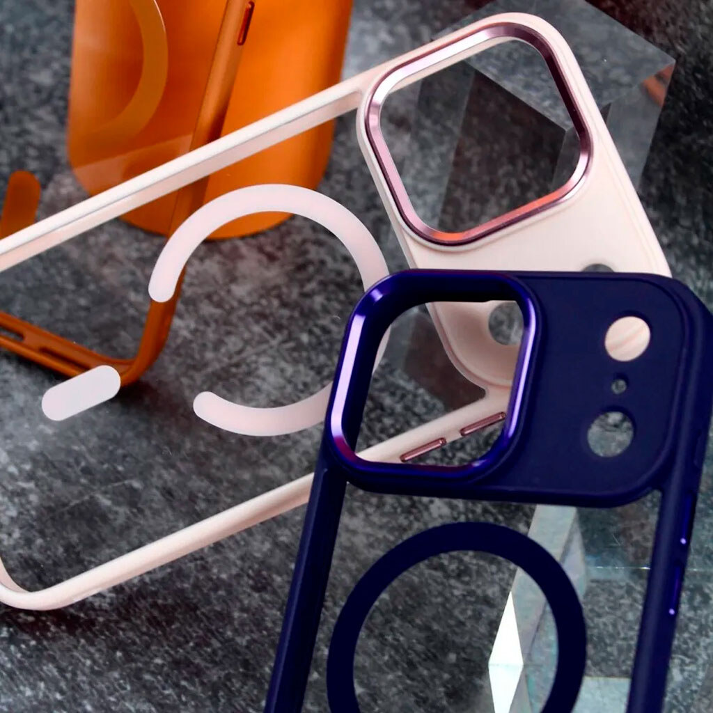 Чехол (накладка) Apple iPhone 13 / iPhone 14, Cristal Guard, MagSafe, Серый - № 2 Чехол (накладка) Apple iPhone 13 / iPhone 14, Cristal Guard, MagSafe, Серый - № 2
