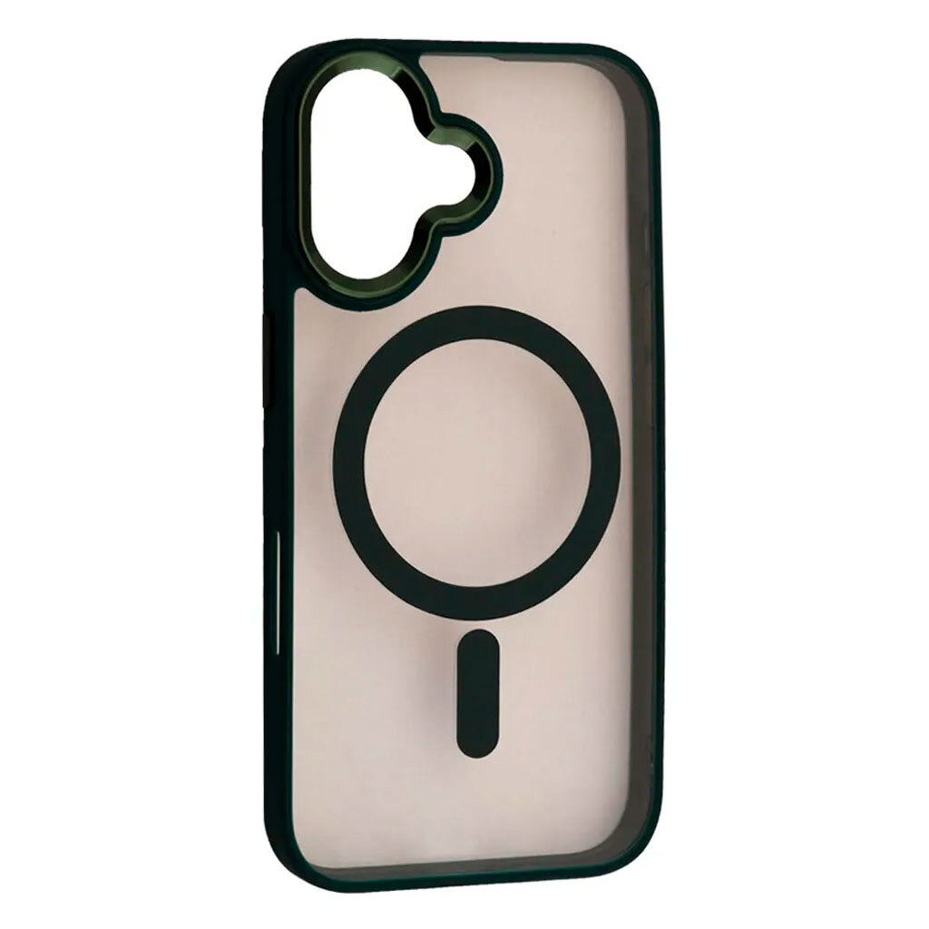 Чехол (накладка) Apple iPhone 16, Cristal Guard, MagSafe, Dark Green, Зеленый - № 1 Чехол (накладка) Apple iPhone 16, Cristal Guard, MagSafe, Dark Green, Зеленый - № 1
