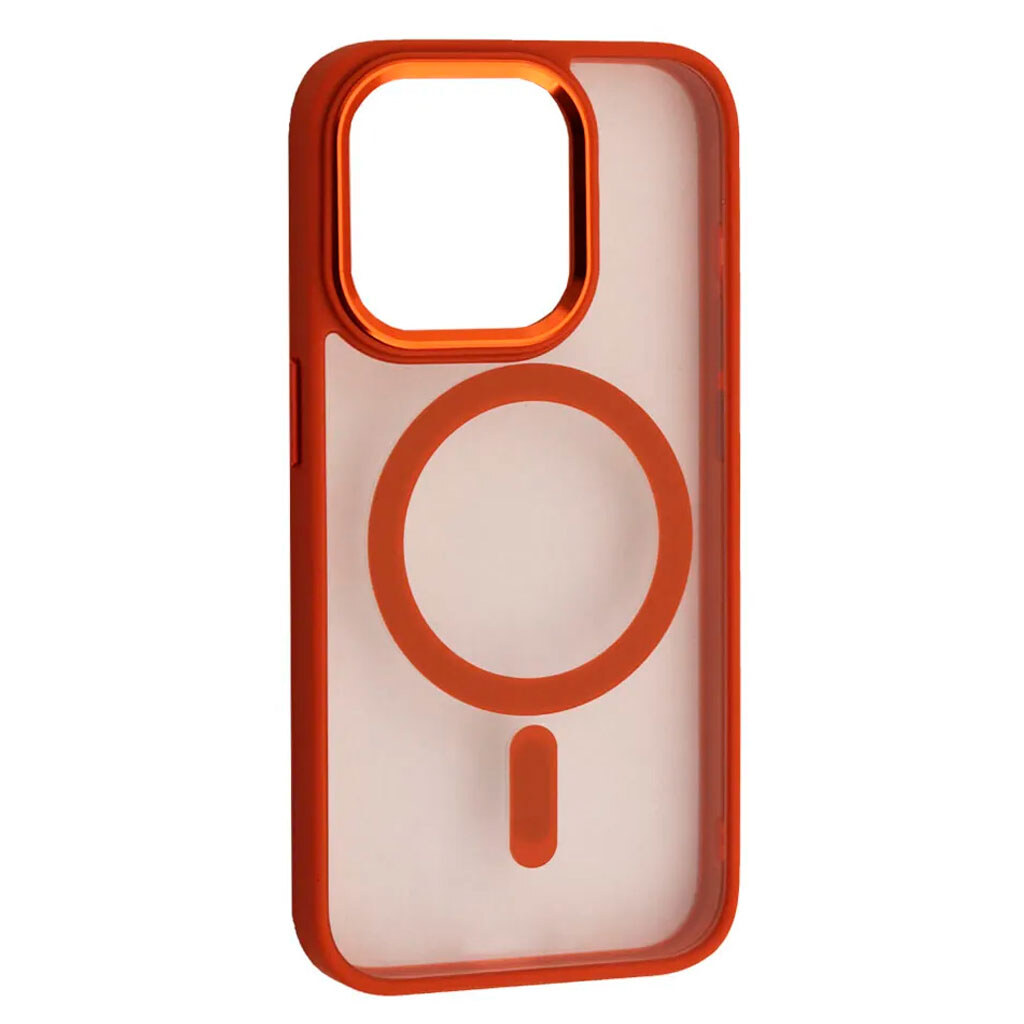 Чехол (накладка) Apple iPhone 16 Pro, Cristal Guard, MagSafe, Оранжевый - № 1 Чехол (накладка) Apple iPhone 16 Pro, Cristal Guard, MagSafe, Оранжевый - № 1