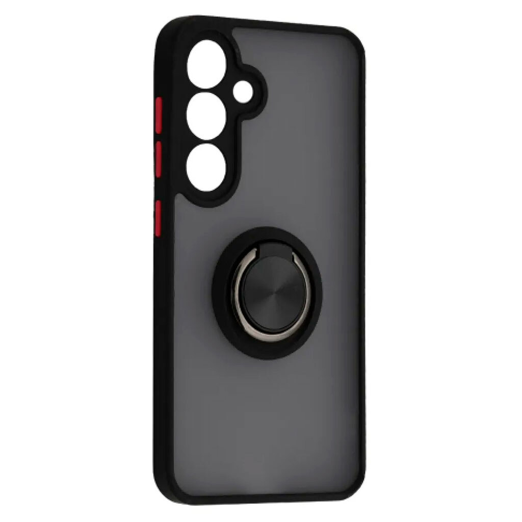 Чехол (накладка) Samsung Galaxy S25, Goospery Ring Case, Черный - № 1 Чехол (накладка) Samsung Galaxy S25, Goospery Ring Case, Черный - № 1