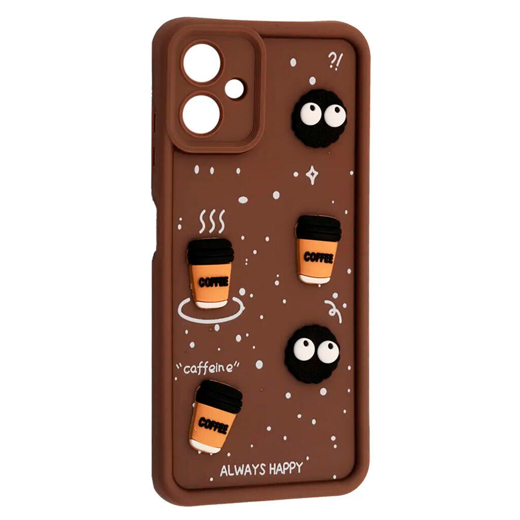 Чехол (накладка) Samsung A376 Galaxy А37 / Galaxy A37 5G, HAPPY Cookie, Коричневый - № 1 Чехол (накладка) Samsung A376 Galaxy А37 / Galaxy A37 5G, HAPPY Cookie, Коричневый - № 1