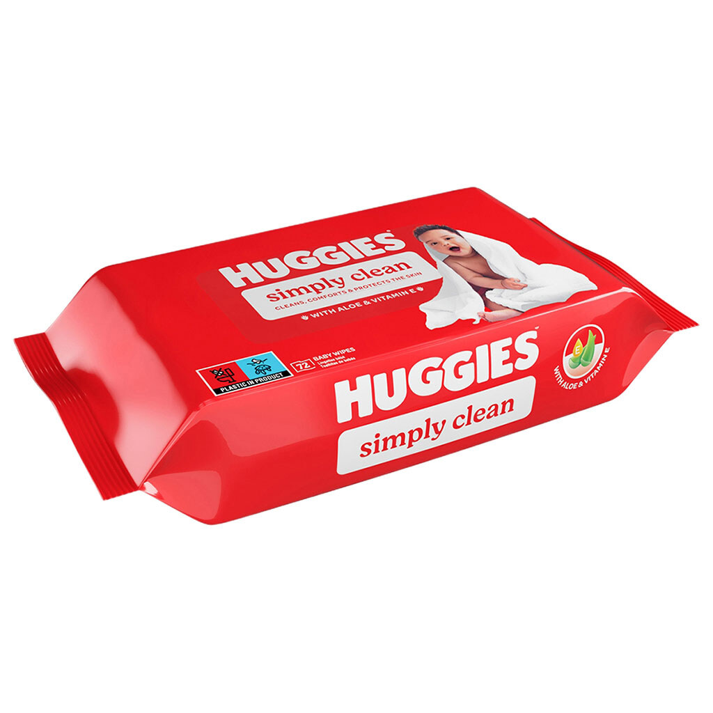 Салфетки влажные детские Huggies Simply Clean, 72 шт./уп. - № 2 Салфетки влажные детские Huggies Simply Clean, 72 шт./уп. - № 2