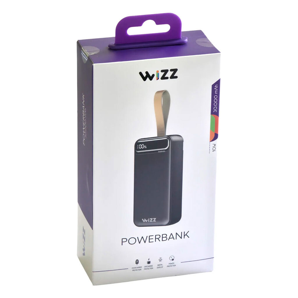 Портативная батарея (Power Bank) Wizz WP030S, 30000 mAh, Черный - № 4 Портативная батарея (Power Bank) Wizz WP030S, 30000 mAh, Черный - № 4