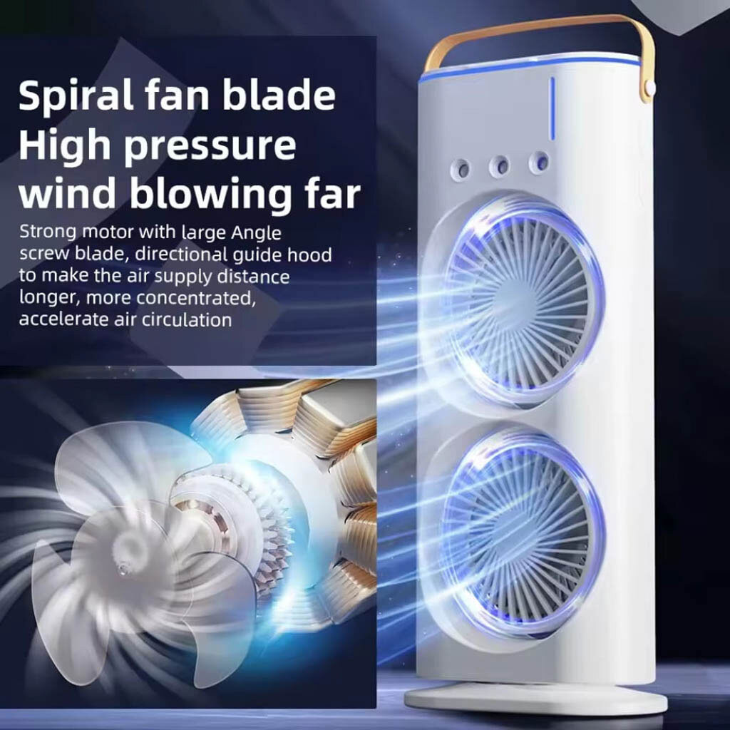 Вентилятор настольный Double Spray Fan, Белый - № 5 Вентилятор настольный Double Spray Fan, Белый - № 5