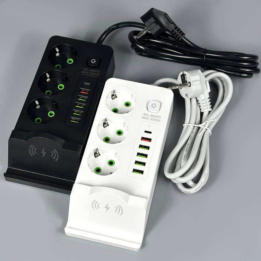Сетевой удлинитель Power Socket 993PD, 2.0 м., Белый - № 2 Сетевой удлинитель Power Socket 993PD, 2.0 м., Белый - № 2
