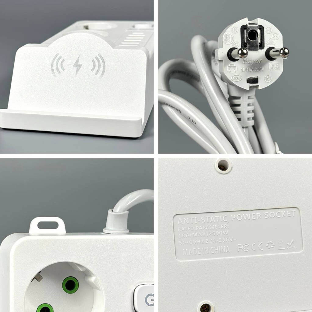 Сетевой удлинитель Power Socket 993PD, 2.0 м., Черный - № 4 Сетевой удлинитель Power Socket 993PD, 2.0 м., Черный - № 4