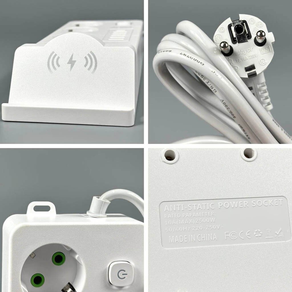 Сетевой удлинитель Power Socket 994PD, 2.0 м., Белый - № 4 Сетевой удлинитель Power Socket 994PD, 2.0 м., Белый - № 4