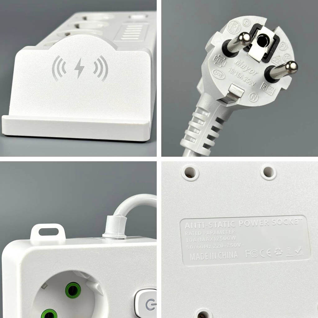 Сетевой удлинитель Power Socket 994U, 2.0 м., Черный - № 4 Сетевой удлинитель Power Socket 994U, 2.0 м., Черный - № 4
