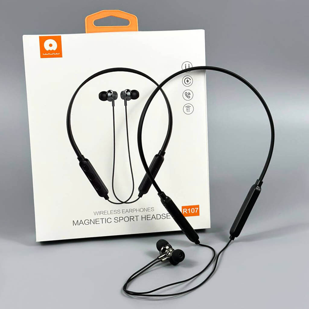 Bluetooth-гарнитура WUW R107 Sport, Стерео, Черный - № 4 Bluetooth-гарнитура WUW R107 Sport, Стерео, Черный - № 4