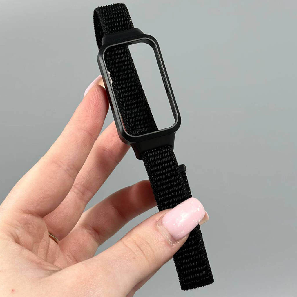 Ремешок Xiaomi Mi Smart Band 9 Active, Nylon, Черный - № 5 Ремешок Xiaomi Mi Smart Band 9 Active, Nylon, Черный - № 5