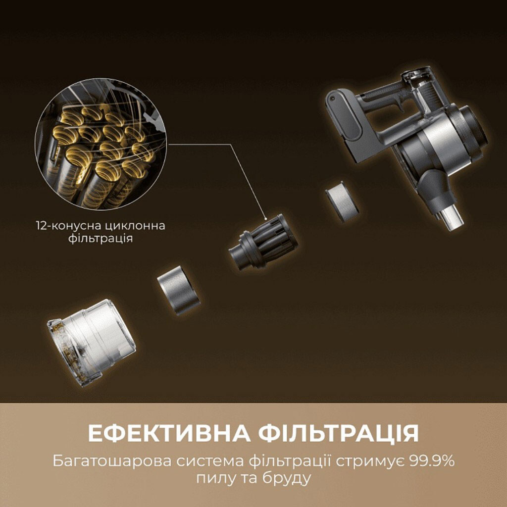 Аккумуляторный пылесос Mova S7 Ultra, Черный - № 6 Аккумуляторный пылесос Mova S7 Ultra, Черный - № 6