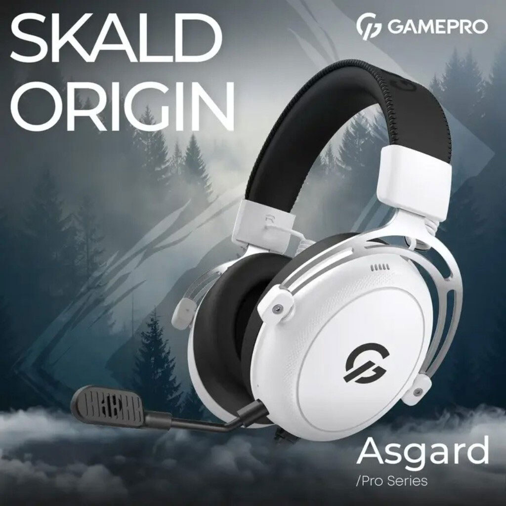 Гарнитура GamePro Asgard Skald Origin, С микрофоном, Белый - № 8 Гарнитура GamePro Asgard Skald Origin, С микрофоном, Белый - № 8