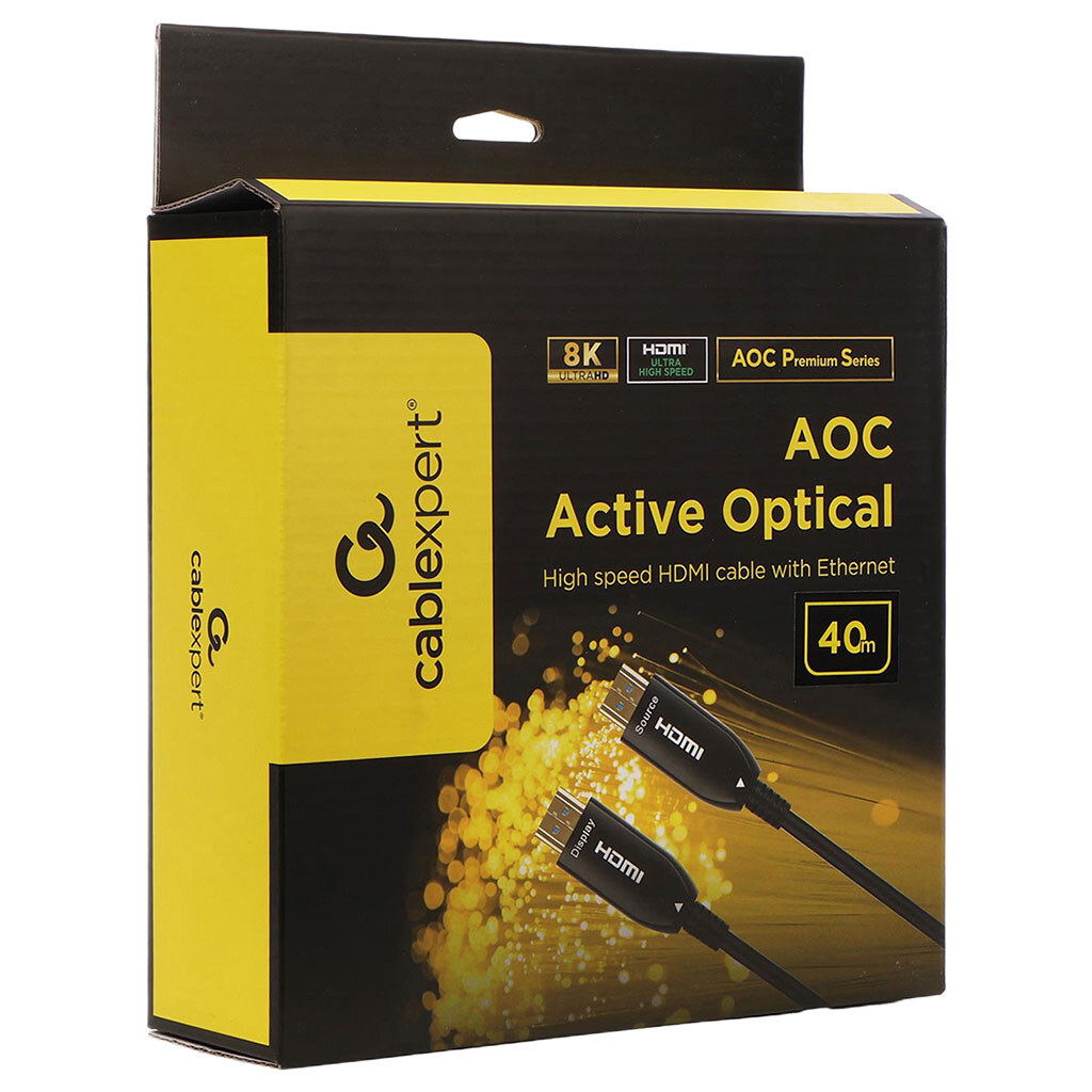 Кабель Cablexpert CCBP-HDMI8K-AOC-40M-EU, 40.0 м., Черный - № 2 Кабель Cablexpert CCBP-HDMI8K-AOC-40M-EU, 40.0 м., Черный - № 2