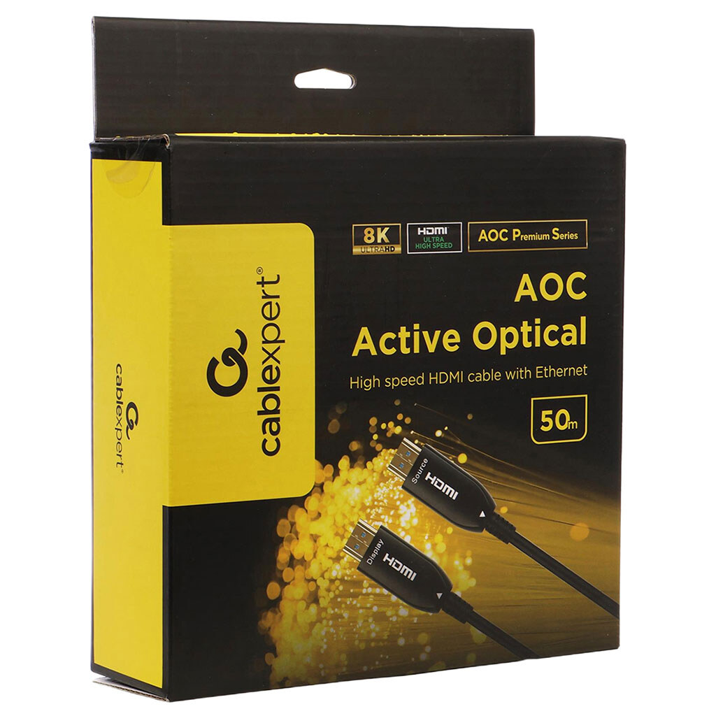 Кабель Cablexpert CCBP-HDMI8K-AOC-50M-EU, 50.0 м., Черный - № 2 Кабель Cablexpert CCBP-HDMI8K-AOC-50M-EU, 50.0 м., Черный - № 2