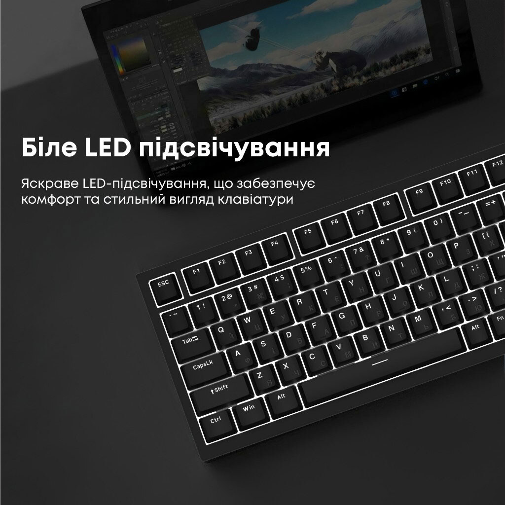 Клавиатура Ajazz AK820, Черный - № 14 Клавиатура Ajazz AK820, Черный - № 14