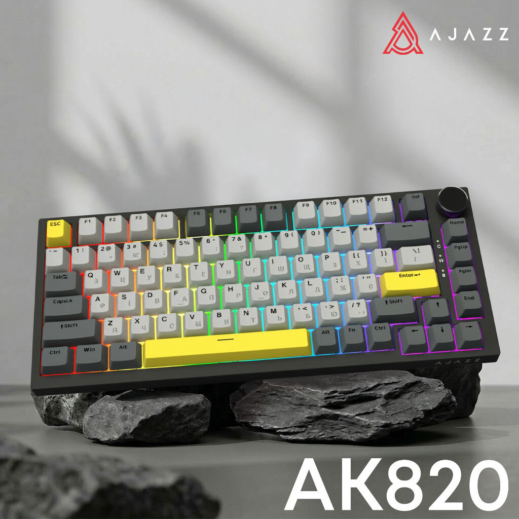 Клавиатура Ajazz AK820, Черный - № 6 Клавиатура Ajazz AK820, Черный - № 6