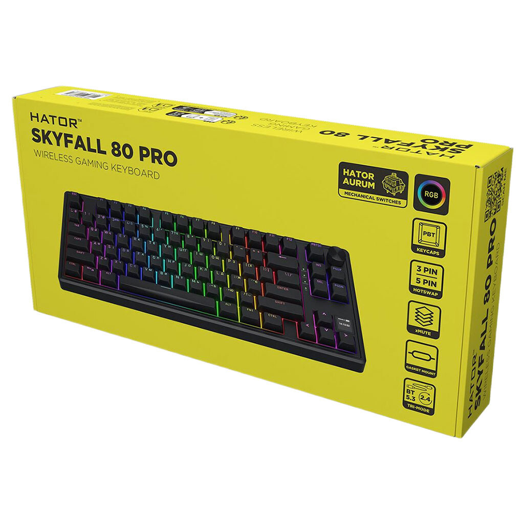 Клавиатура Hator Skyfall 80 Pro, Черный - № 7 Клавиатура Hator Skyfall 80 Pro, Черный - № 7