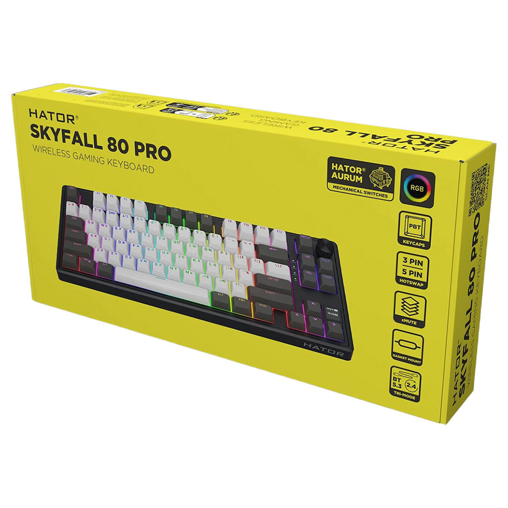 Клавиатура Hator Skyfall 80 Pro, Черный - № 7 Клавиатура Hator Skyfall 80 Pro, Черный - № 7