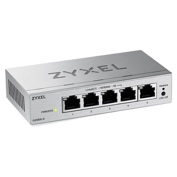Коммутатор ZYXEL GS1200-5, Серый - № 3 Коммутатор ZYXEL GS1200-5, Серый - № 3