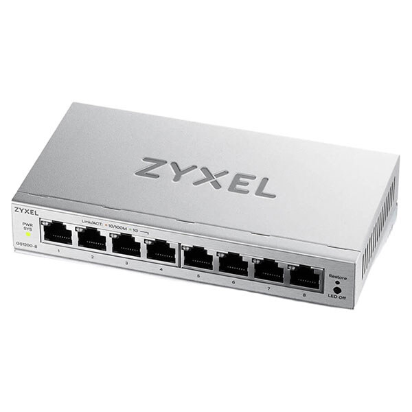 Коммутатор ZYXEL GS1200-8, Серый - № 1 Коммутатор ZYXEL GS1200-8, Серый - № 1