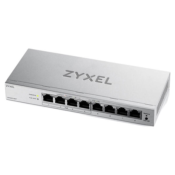 Коммутатор ZYXEL GS1200-8HP, Серый - № 1 Коммутатор ZYXEL GS1200-8HP, Серый - № 1