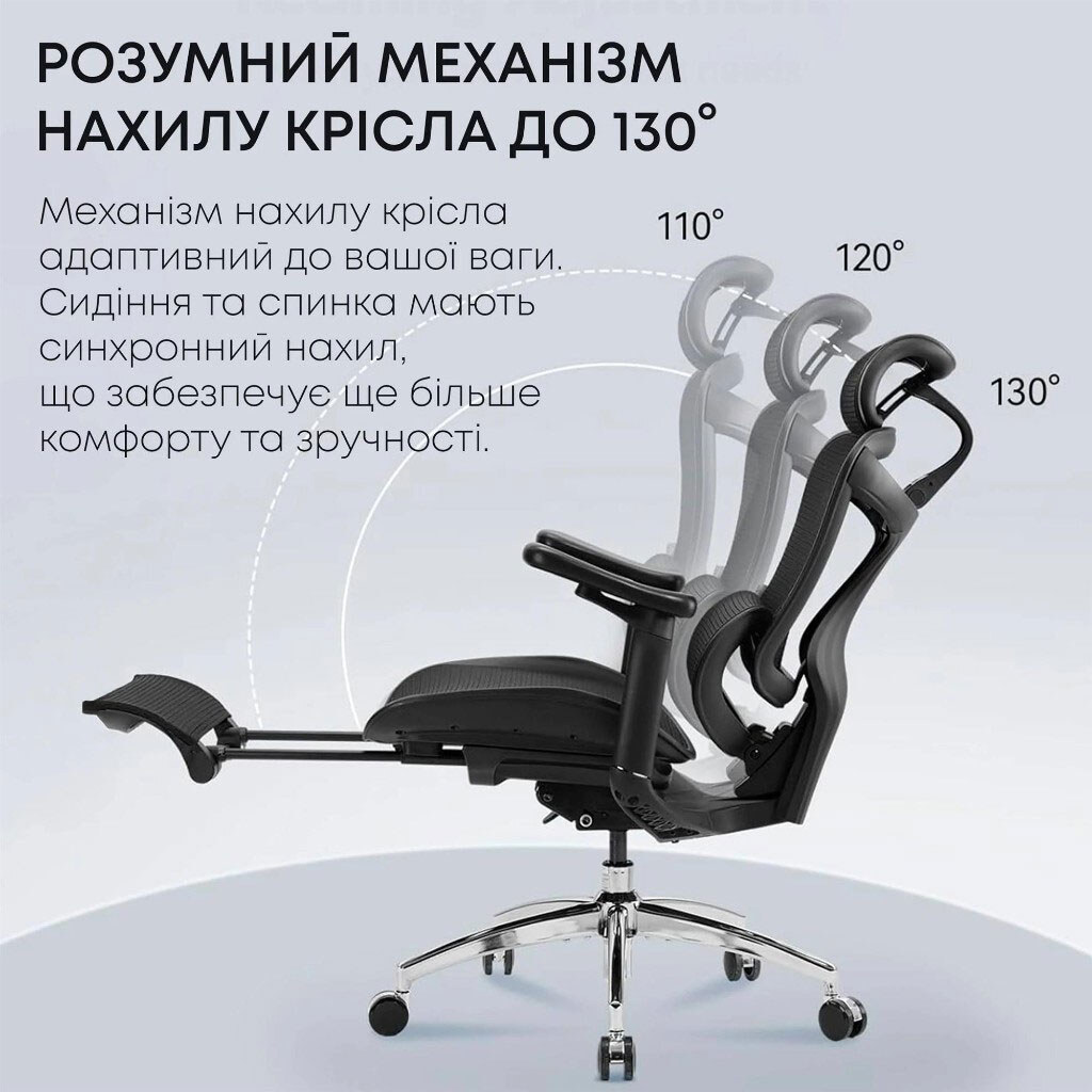 Офисное кресло Sihoo Doro C300L Mesh, Черный - № 10 Офисное кресло Sihoo Doro C300L Mesh, Черный - № 10