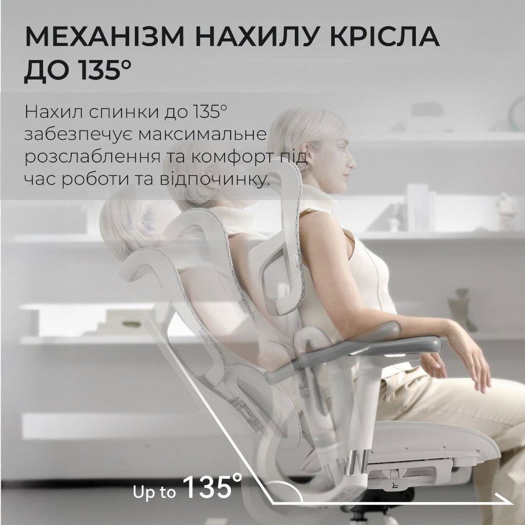 Офисное кресло Sihoo Doro S100 Mesh, Белый - № 6 Офисное кресло Sihoo Doro S100 Mesh, Белый - № 6