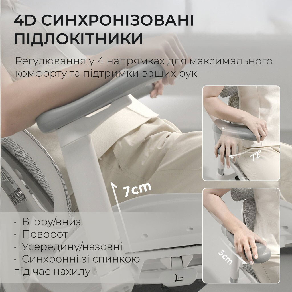 Офисное кресло Sihoo Doro S100 Mesh, Белый - № 11 Офисное кресло Sihoo Doro S100 Mesh, Белый - № 11