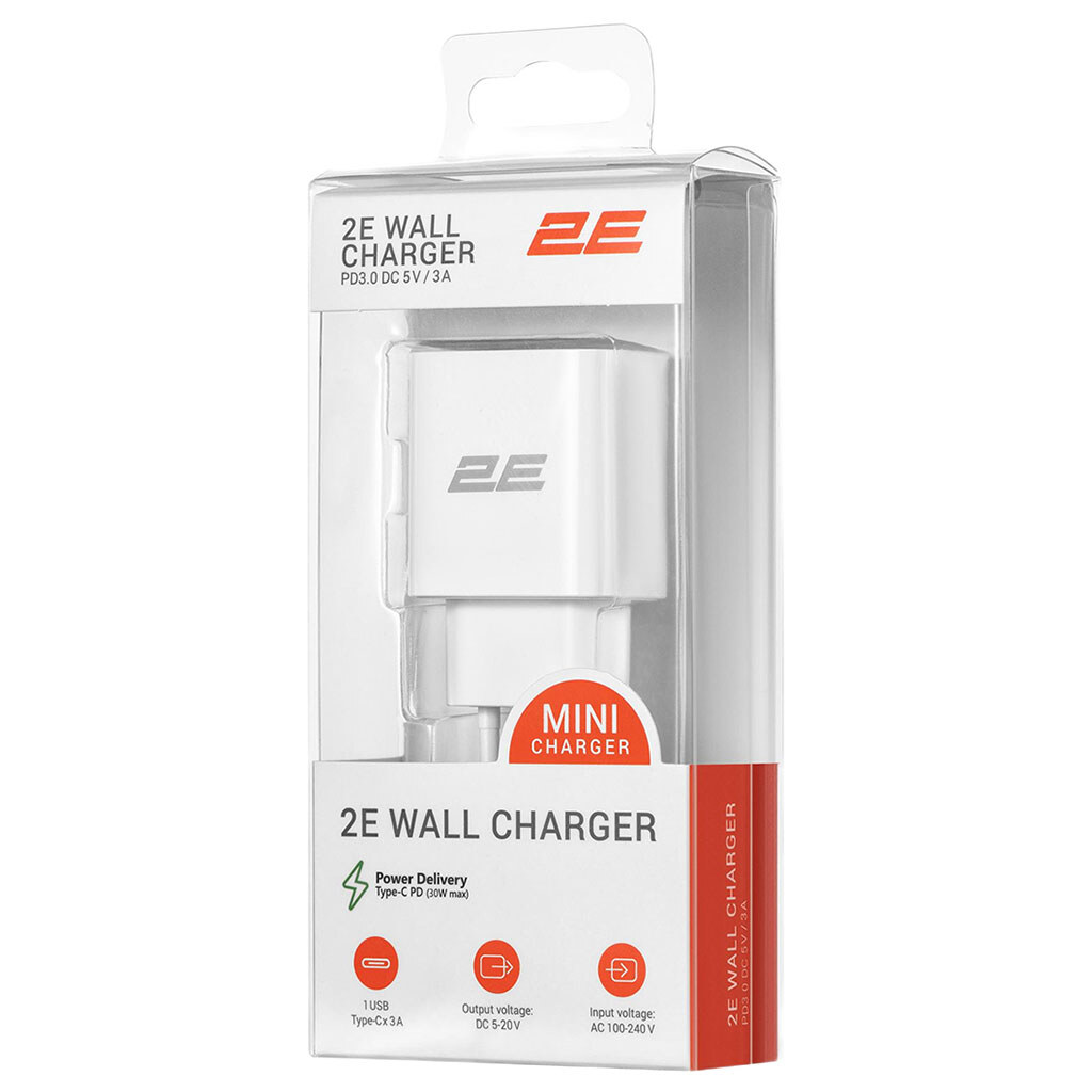 СЗУ 2E 2E-WC1USBC30W-W, 3.0 A, Белый - № 6 СЗУ 2E 2E-WC1USBC30W-W, 3.0 A, Белый - № 6