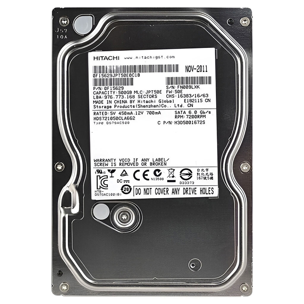 HDD-накопитель Hitachi HDS721050CLA662, 500 Гб. - № 1 HDD-накопитель Hitachi HDS721050CLA662, 500 Гб. - № 1
