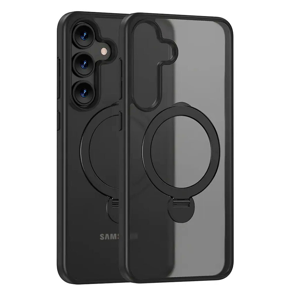 Чехол (накладка) Samsung Galaxy S26 / Galaxy S26 Pro, Epik Metal Buttons HQ Ring, MagSafe, Черный - № 1 Чехол (накладка) Samsung Galaxy S26 / Galaxy S26 Pro, Epik Metal Buttons HQ Ring, MagSafe, Черный - № 1