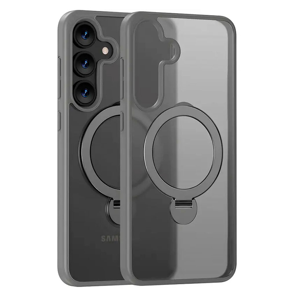 Чехол (накладка) Samsung Galaxy S26 Edge / Galaxy S26 Plus, Epik Metal Buttons HQ Ring, MagSafe, Серый - № 1 Чехол (накладка) Samsung Galaxy S26 Edge / Galaxy S26 Plus, Epik Metal Buttons HQ Ring, MagSafe, Серый - № 1