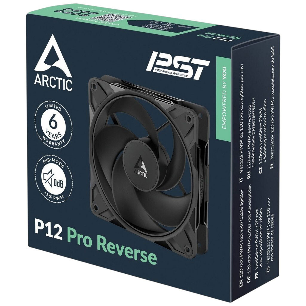 Вентилятор Arctic P12 Pro Reverse, Чорний - № 3 Вентилятор Arctic P12 Pro Reverse, Чорний - № 3