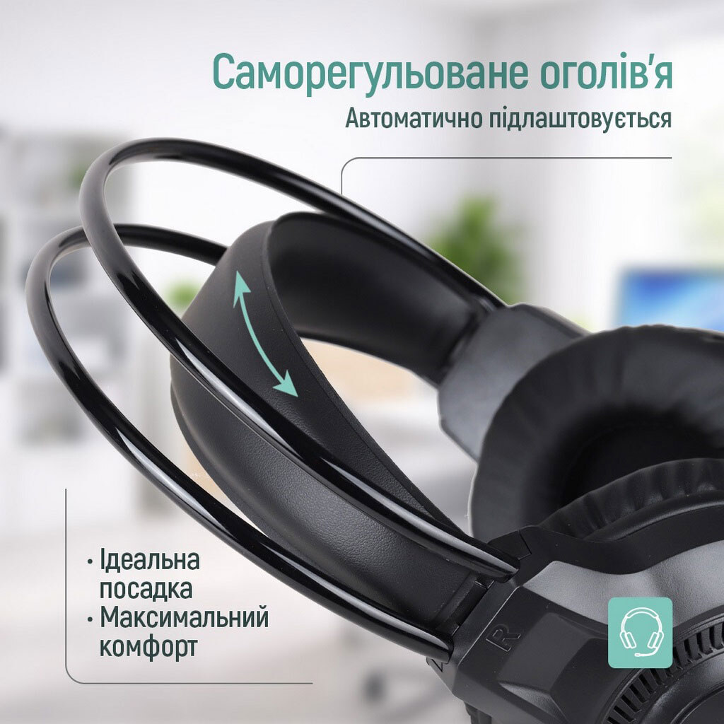 Наушники СolorWay GlowCore RGB, С микрофоном, Черный - № 7 Наушники СolorWay GlowCore RGB, С микрофоном, Черный - № 7