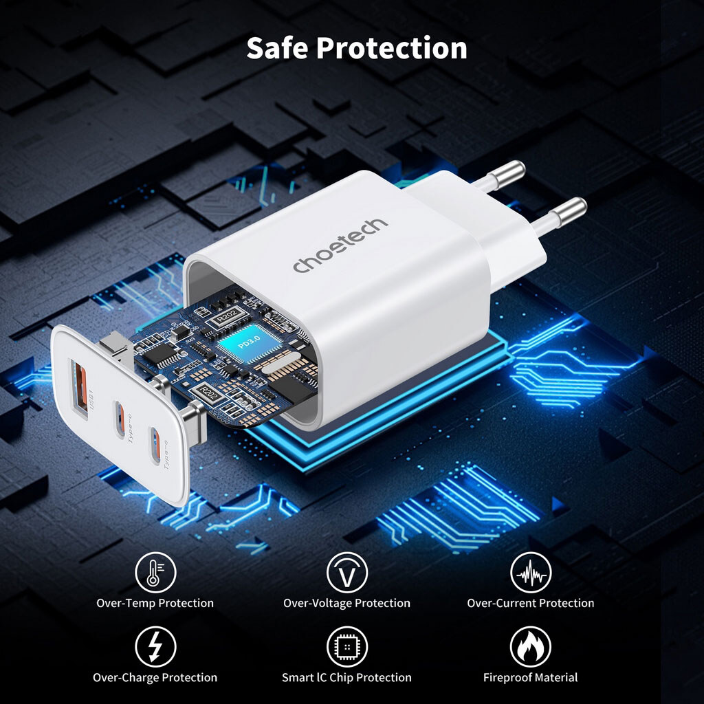 СЗУ Choetech PD3046-EU-WH, Белый - № 3 СЗУ Choetech PD3046-EU-WH, Белый - № 3