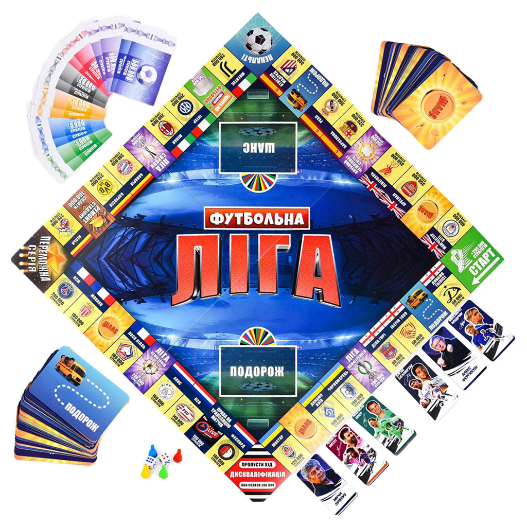 Настольная игра "Футбольная Лига", на украинском языке, Strateg - № 4 Настольная игра "Футбольная Лига", на украинском языке, Strateg - № 4