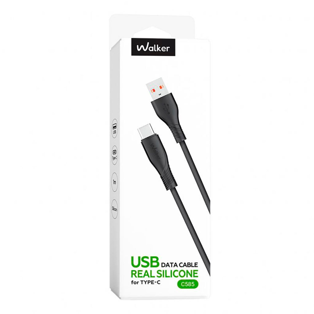 USB кабель Walker C585, Type-C, 1.0 м., Черный - № 4 USB кабель Walker C585, Type-C, 1.0 м., Черный - № 4