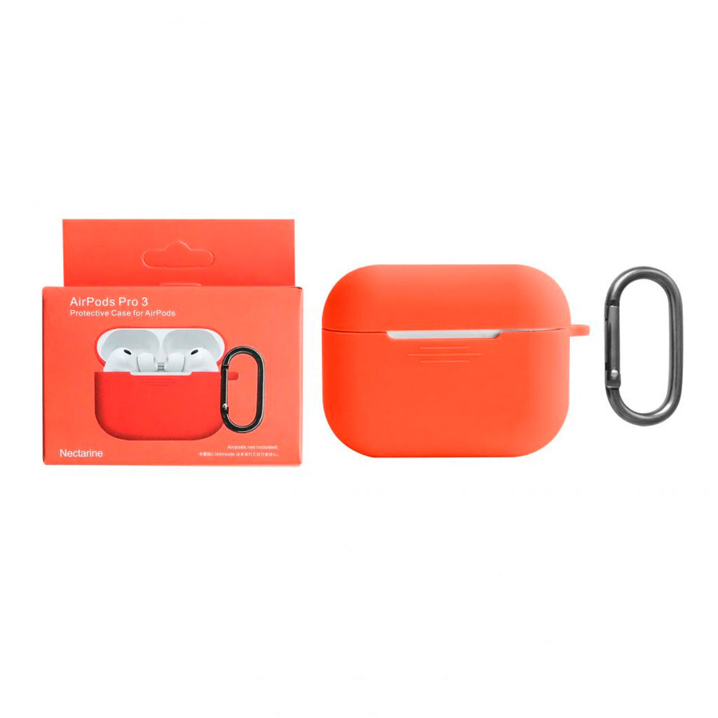 Чехол (накладка) Apple AirPods Pro 3, Silicone Classic Case, Nectarine, Оранжевый - № 4 Чехол (накладка) Apple AirPods Pro 3, Silicone Classic Case, Nectarine, Оранжевый - № 4