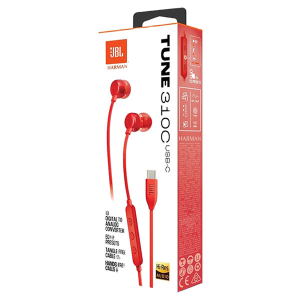Гарнитура JBL Tune 310C, С микрофоном, Красный - № 7 Гарнитура JBL Tune 310C, С микрофоном, Красный - № 7