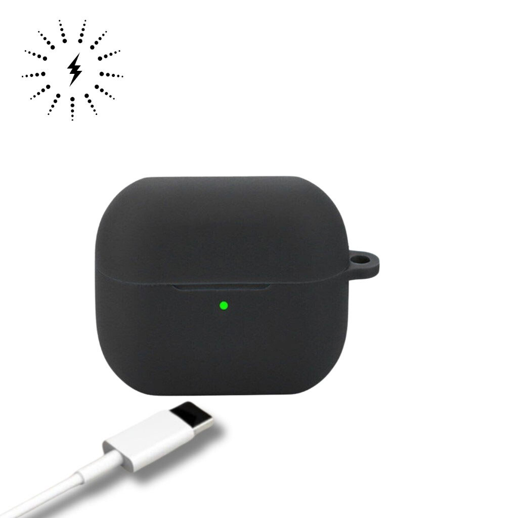 Чехол (накладка) Samsung Galaxy Buds 3 FE, BeCover Silicon, Черный - № 3 Чехол (накладка) Samsung Galaxy Buds 3 FE, BeCover Silicon, Черный - № 3