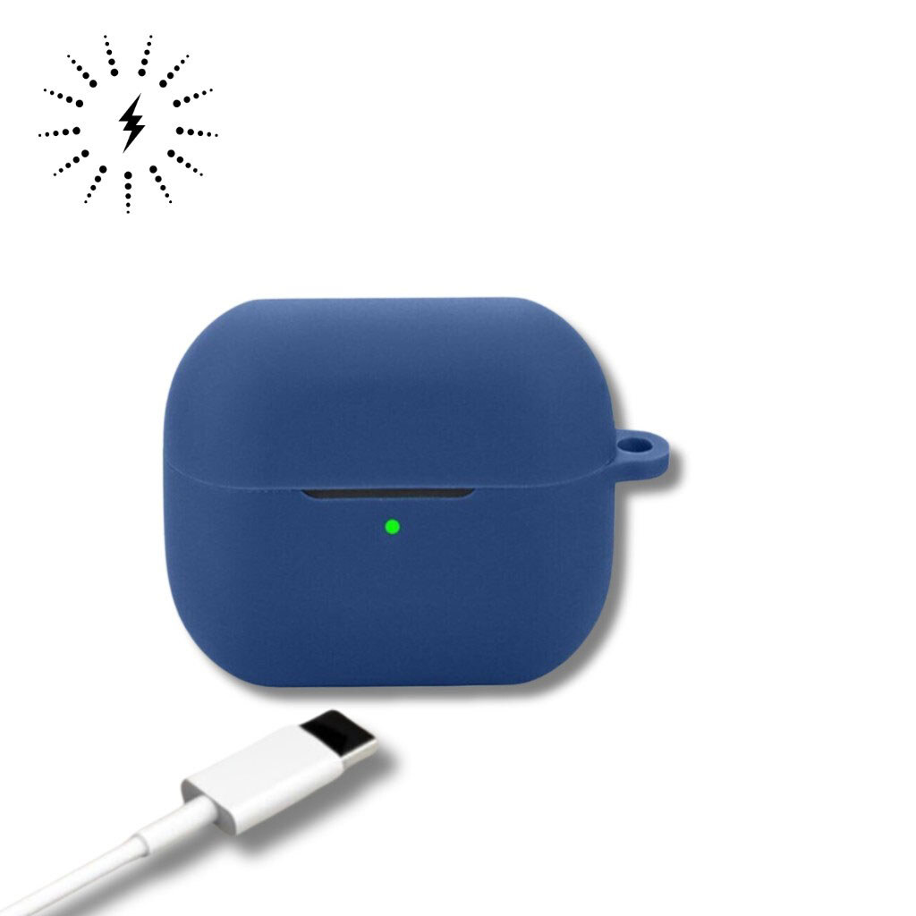 Чехол (накладка) Samsung Galaxy Buds 3 FE, BeCover Silicon, Deep Blue, Синий - № 3 Чехол (накладка) Samsung Galaxy Buds 3 FE, BeCover Silicon, Deep Blue, Синий - № 3