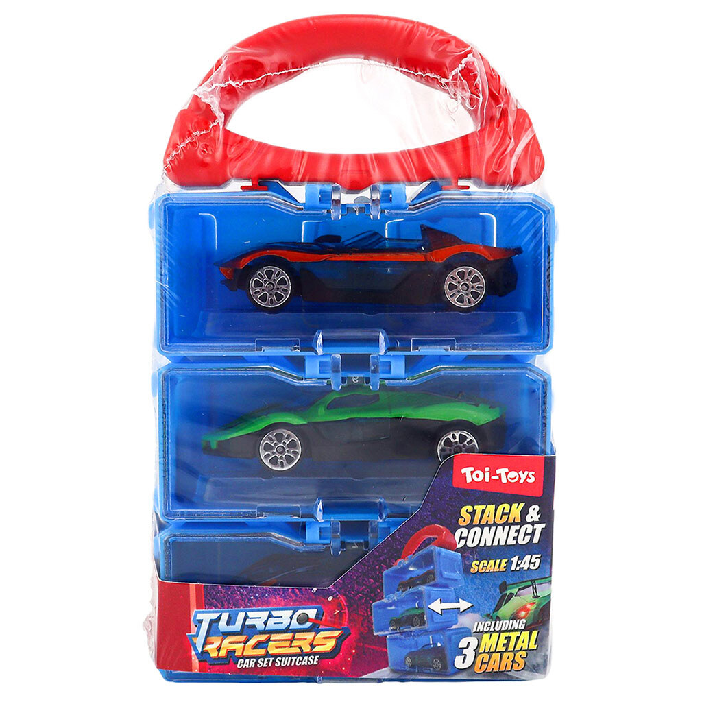 Набор игрушечных машинок "Turbo Racers" в кейсе, Toi-Toys - № 1 Набор игрушечных машинок "Turbo Racers" в кейсе, Toi-Toys - № 1