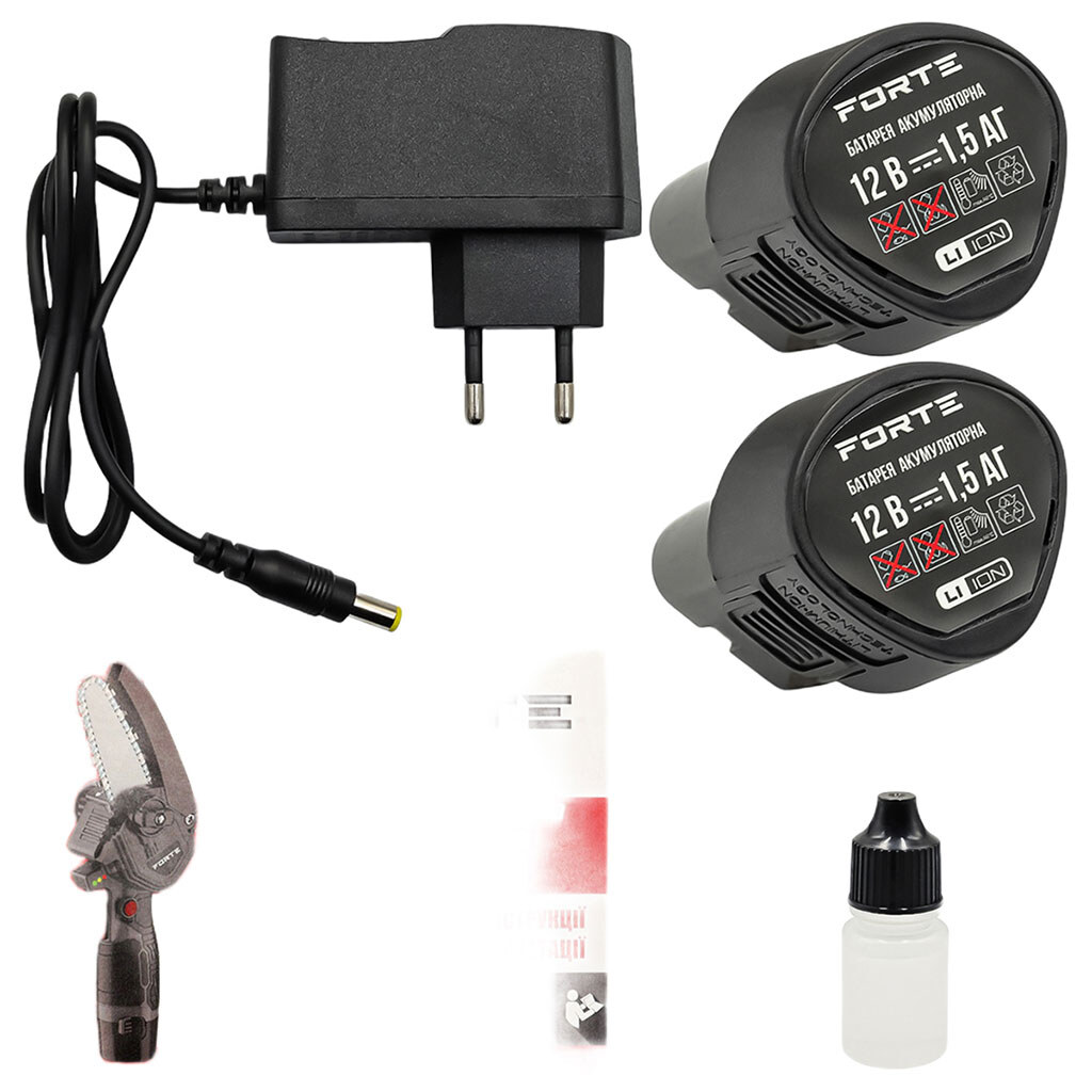 Пила цепная аккумуляторная FORTE CS-10BLS, 350Вт - № 8 Пила цепная аккумуляторная FORTE CS-10BLS, 350Вт - № 8