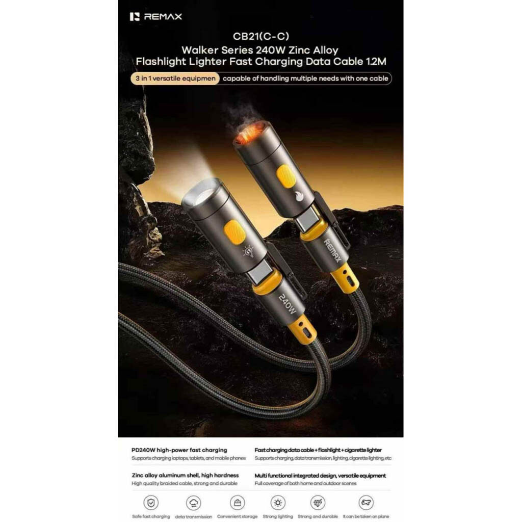 USB кабель Remax CB21 Walker, Type-C, 1.2 м., Черный - № 2 USB кабель Remax CB21 Walker, Type-C, 1.2 м., Черный - № 2